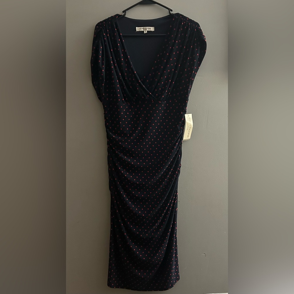 NWT Evan Picone polka dot vintage dress